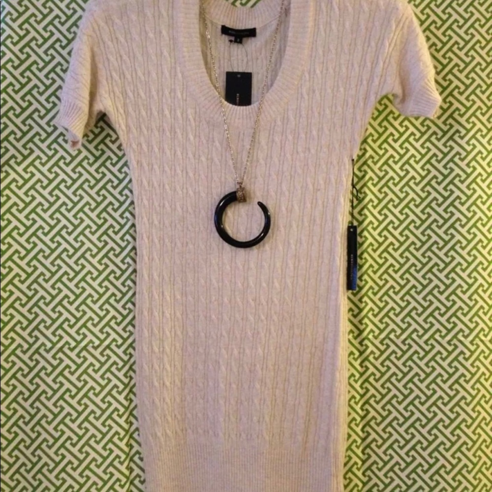 BCBG NWT Soft Angora Wool Tunic Cable Knit Sweater Dress ~ Sz S ~ Orig. $160!